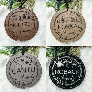 PCHS Poms Fundraiser Personalized leatherette engraved ornaments