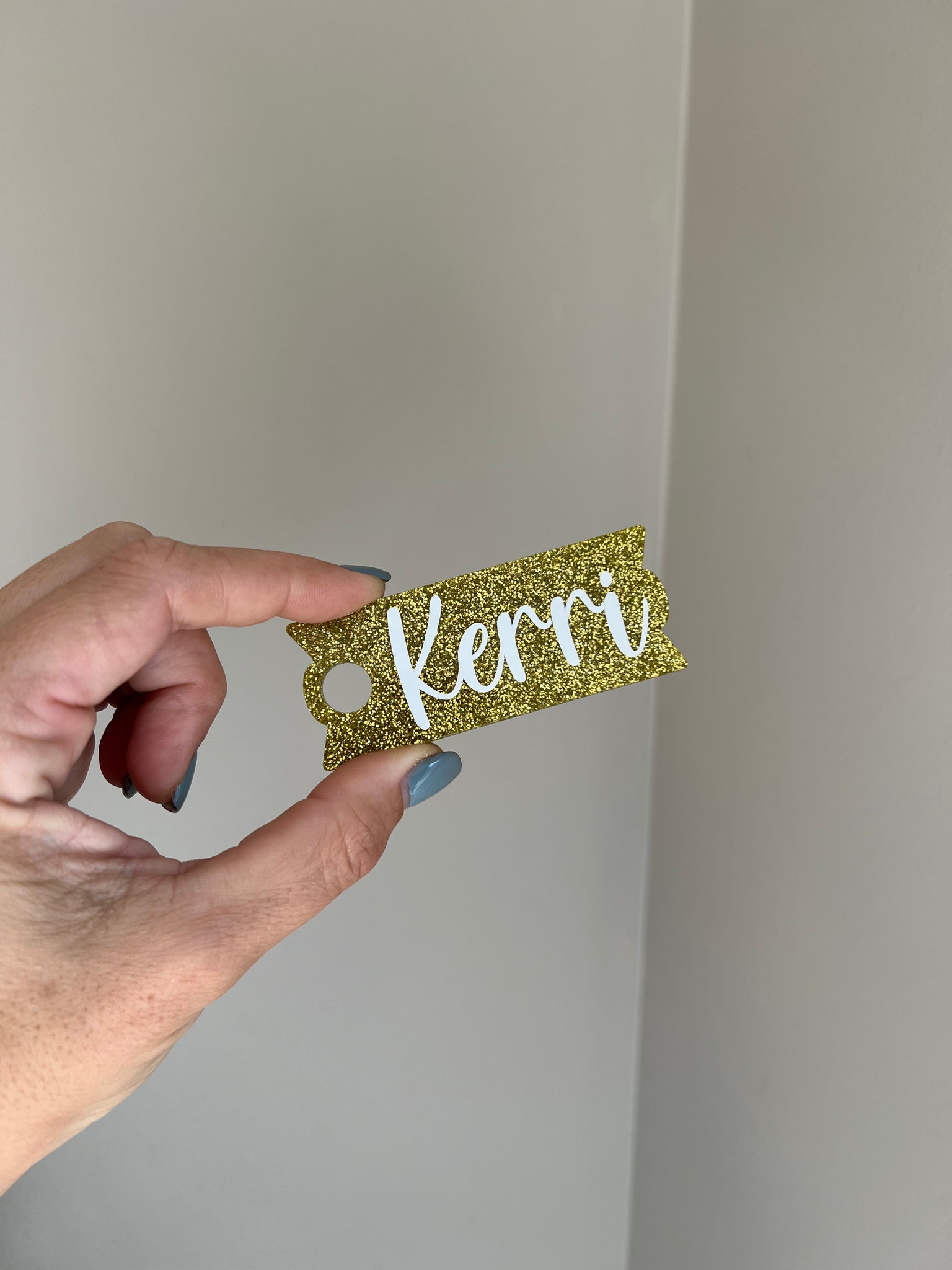Gold Glitter Name Plates for Stanley Cups Choose 30oz or 40oz.