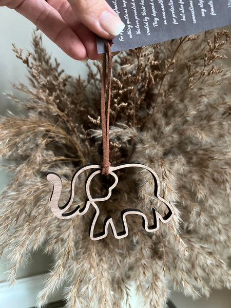 Elephant Sisterhood Friendship Friend Ornament with card Gift Set
