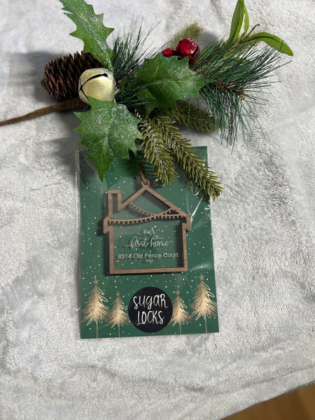 New Home Ornament Double Layer Acrylic and Wood