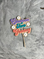 Two Groovy Double Layer Cake Topper