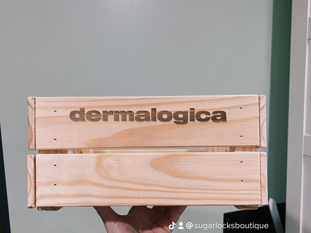 Custom Business Logo Wood Engraved Crate