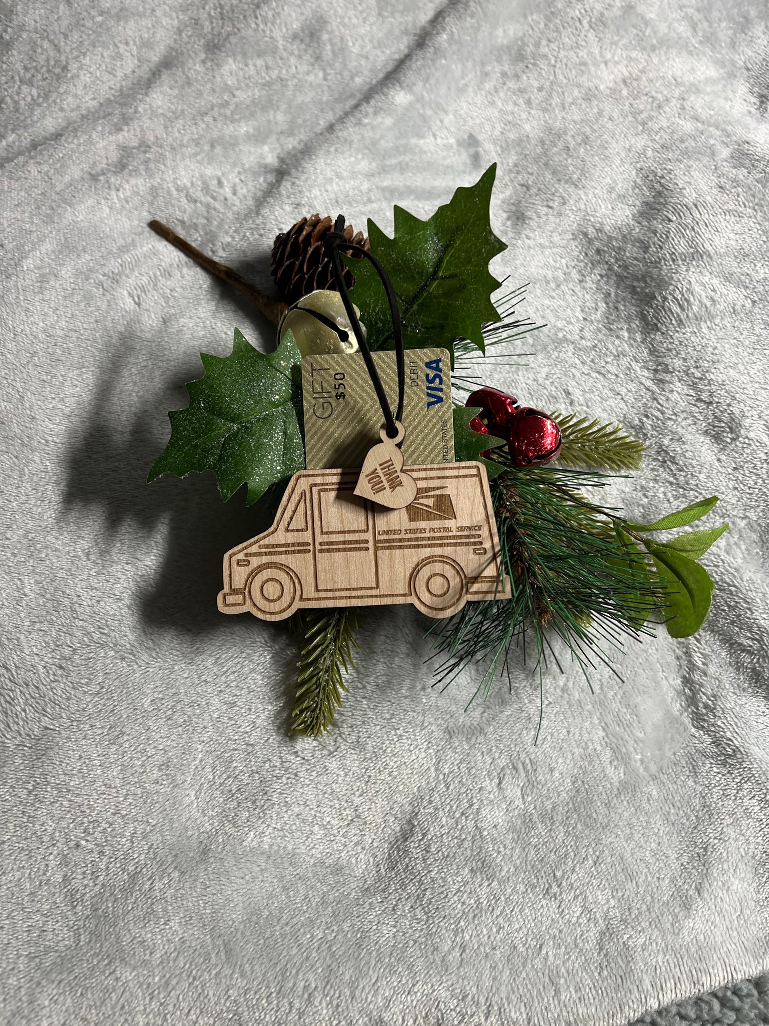 Thank You Post Office Worker Gift Card Holder Ornament