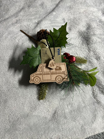 Thank You Post Office Worker Gift Card Holder Ornament