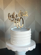 Fabulous 40 mirrored acrylic cake topper