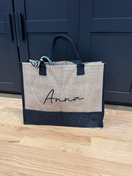 Canvas Tote Bag with Ribbon