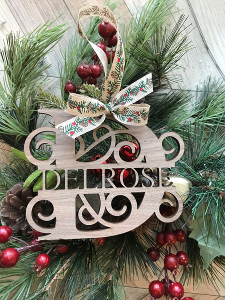 Personalized Statement Monogram Ornament 5”