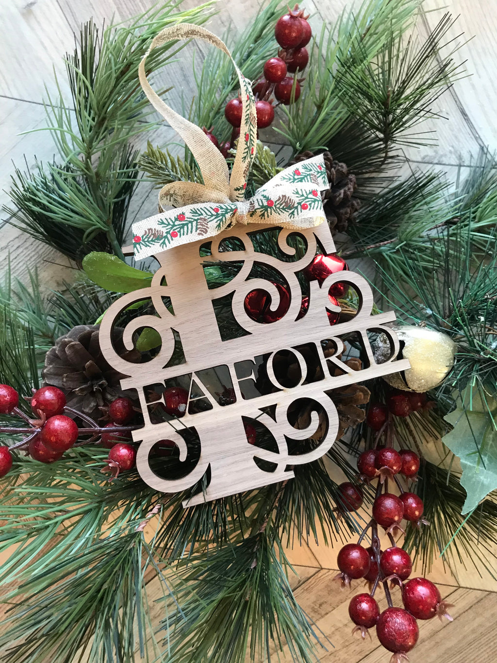 Personalized Statement Monogram Ornament 5”