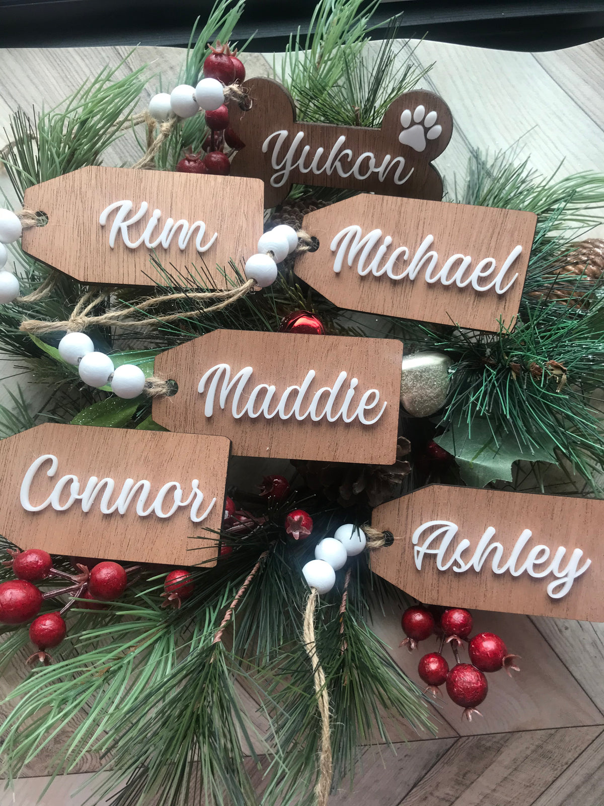 Personalized Wood Stocking Tags
