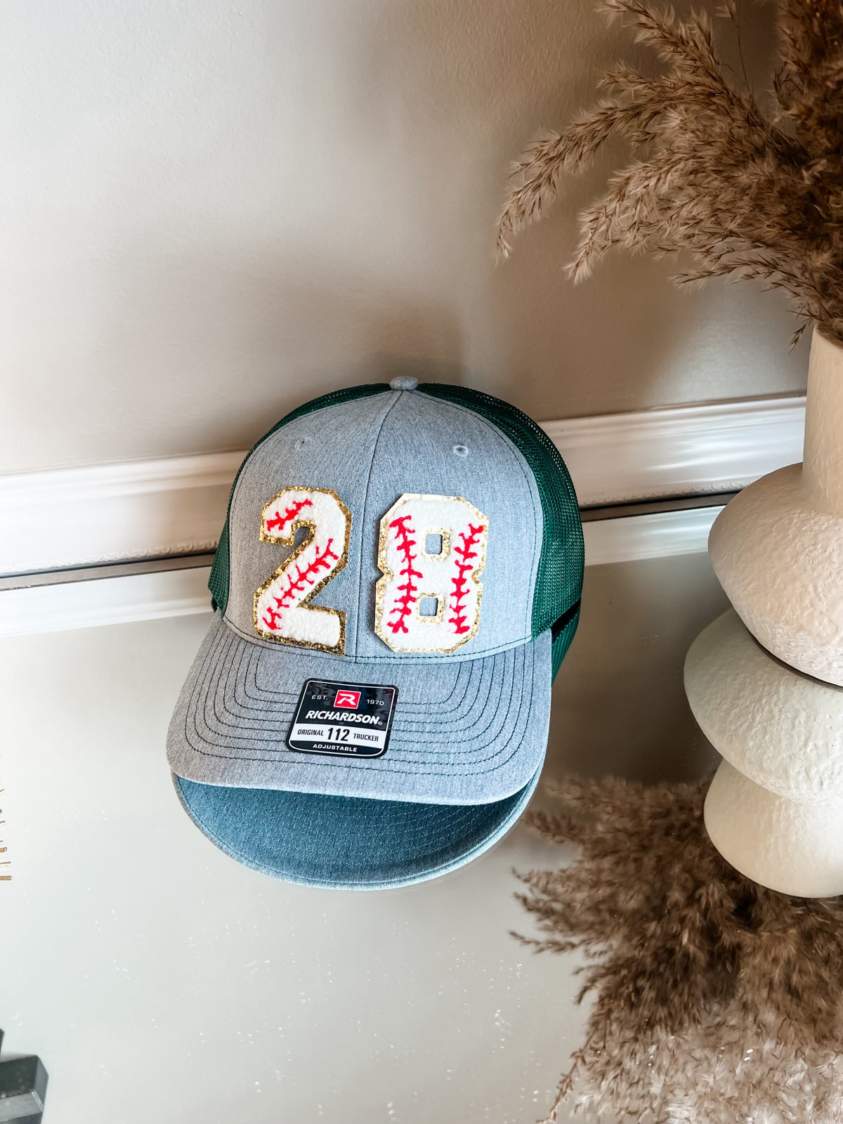 PCHS Baseball Hat Custom Chenille Numbers