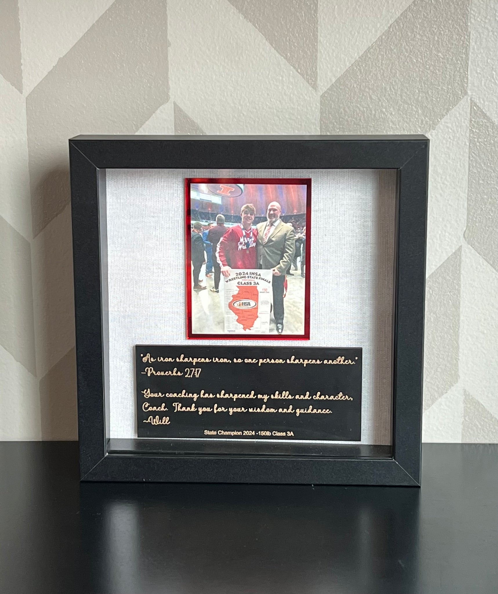 Custom Shadow Box Retirement, Coach Gift