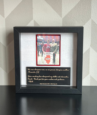 Custom Shadow Box Retirement, Coach Gift