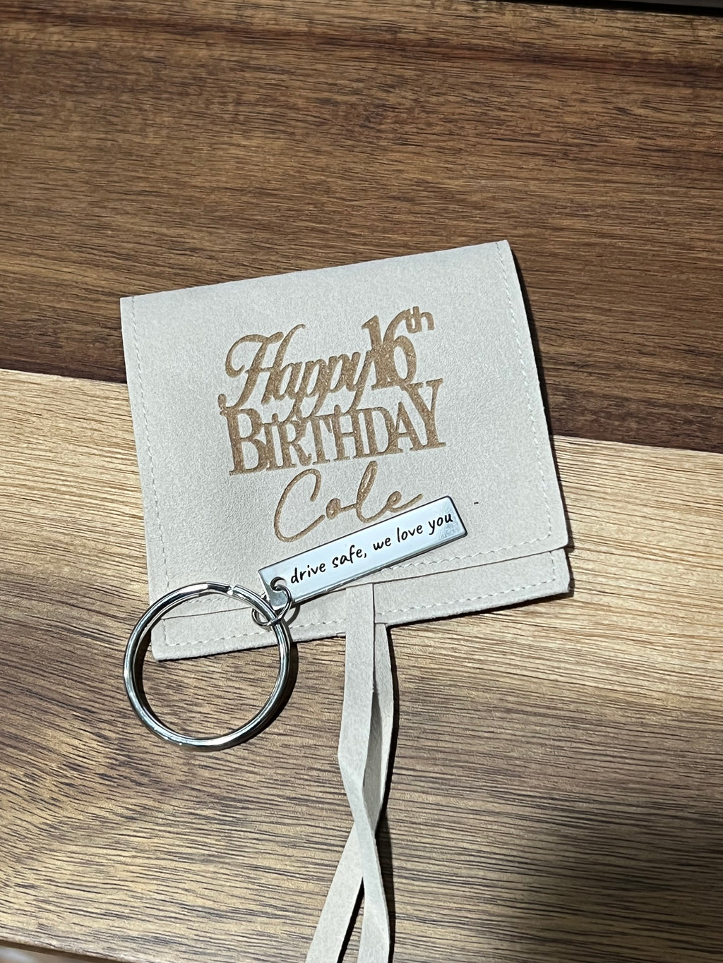 Drive Safe, I love you Metal Keychain Personalized