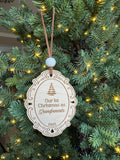 Our first Christmas as Grandparents wood ornament