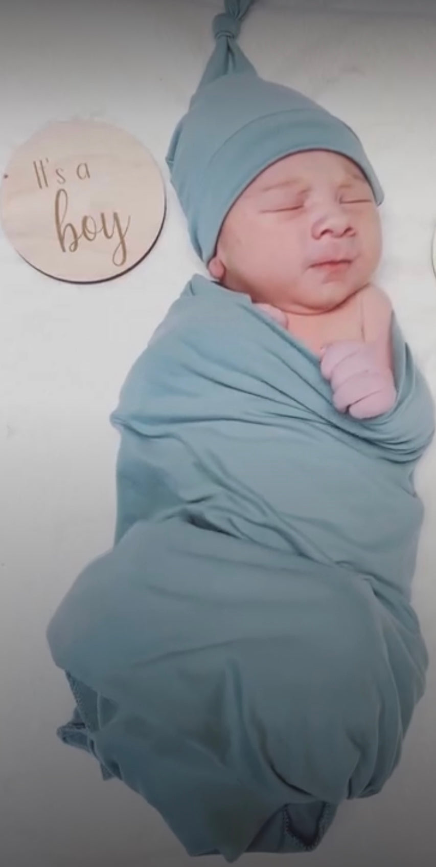 It's A Boy and It's A Girl Baby pregnancy announcement wood round