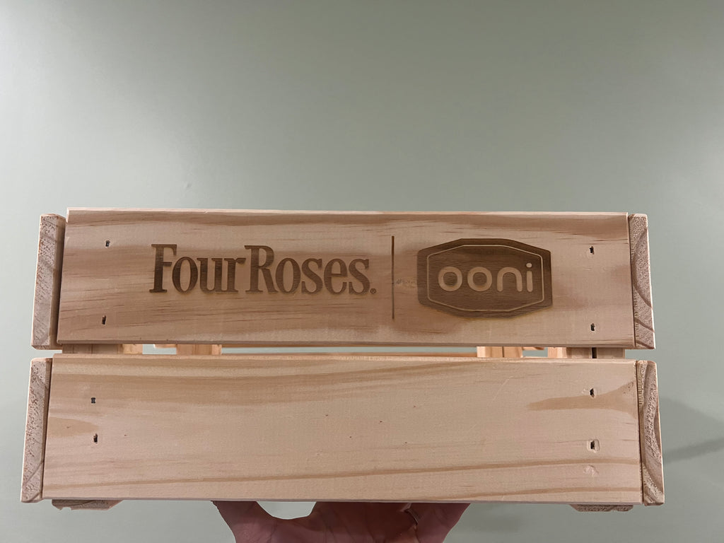 Custom Business Logo Wood Engraved Crate