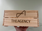 Custom Business Logo Wood Engraved Crate