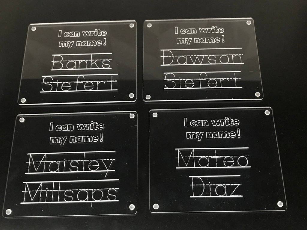 I can write my name acrylic tracing board