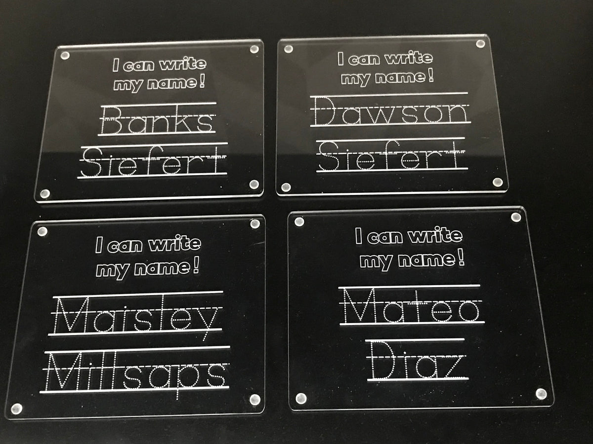I can write my name acrylic tracing board