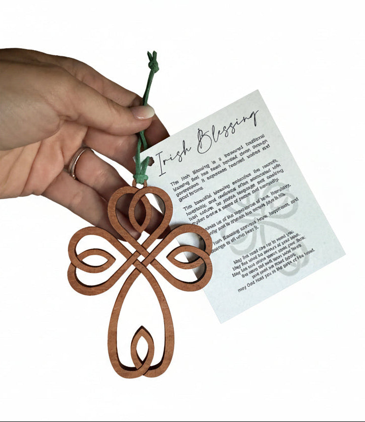 Irish Cross Story Ornament Card