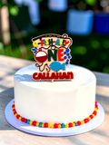 O-Fish-ally One Personalized Wood & Acrylic First Birthday Cake Topper