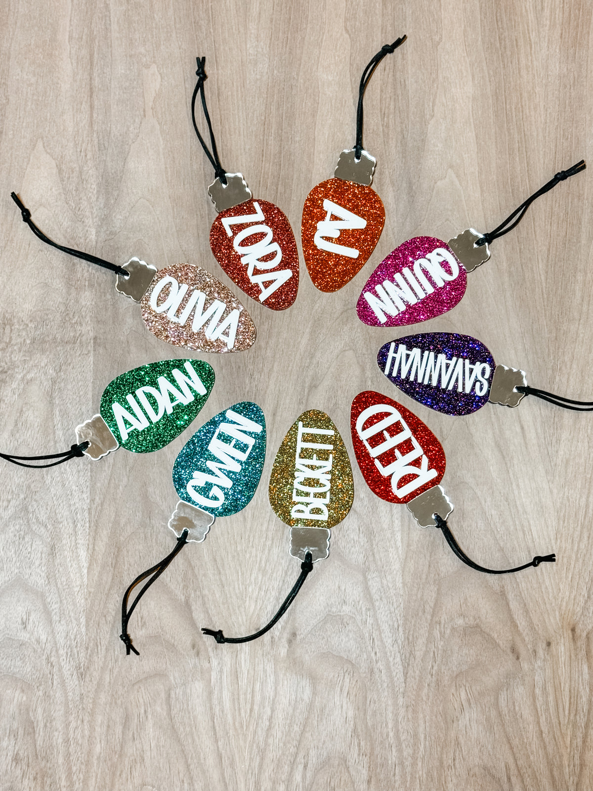 Christmas Lights Personalized Stocking/ Gift tags ornaments