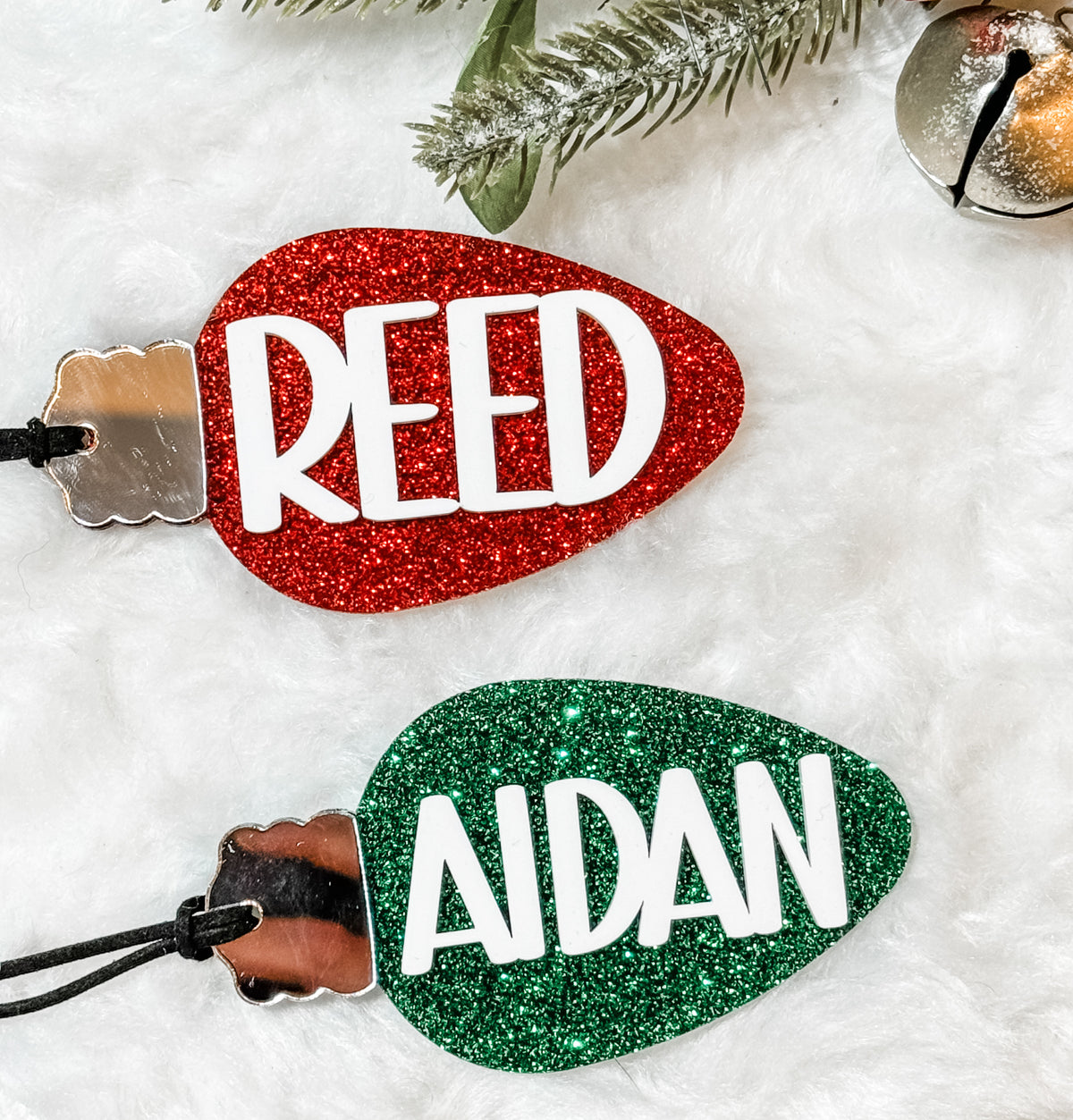 Christmas Lights Personalized Stocking/ Gift tags ornaments