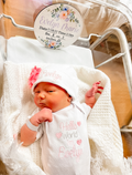 Personalized Baby Birth Stats Sign | Engraved Wood Announcement Round | Newborn Name & Stats Photo Prop | Custom Baby Keepsake