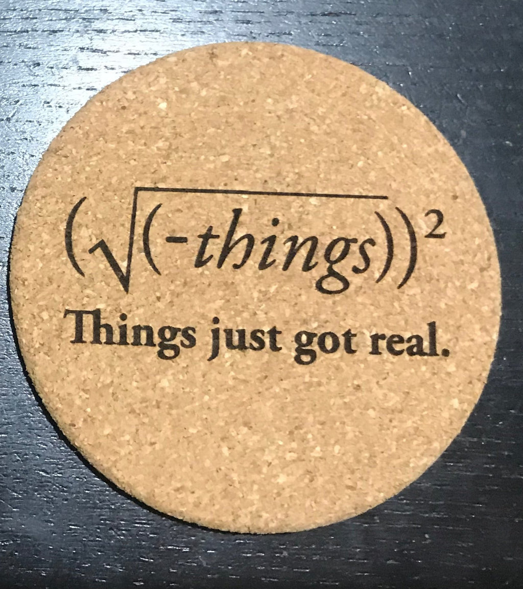 Custom Personalized cork coasters choose your saying