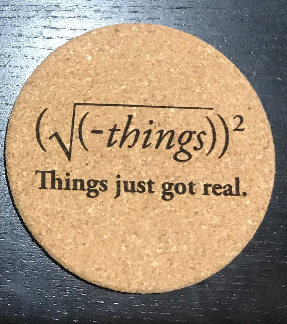 Custom Personalized cork coasters choose your saying