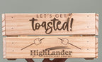 Custom Business Logo Wood Engraved Crate