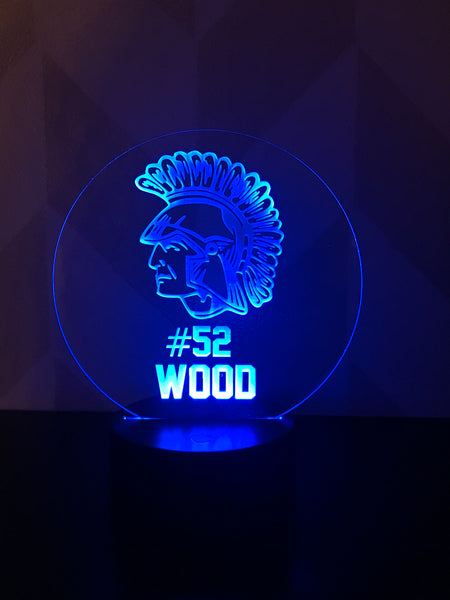 Custom Personalized LED acrylic light for room or dorm