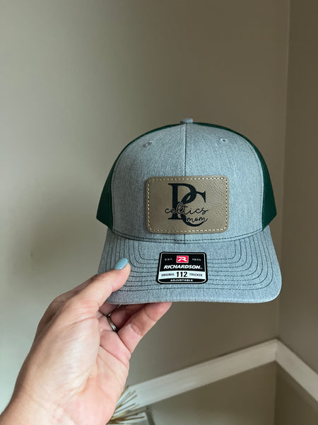 Design your own hat with a custom saying or logo on a leather patch