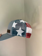 Design your own hat with a custom saying or logo on a leather patch