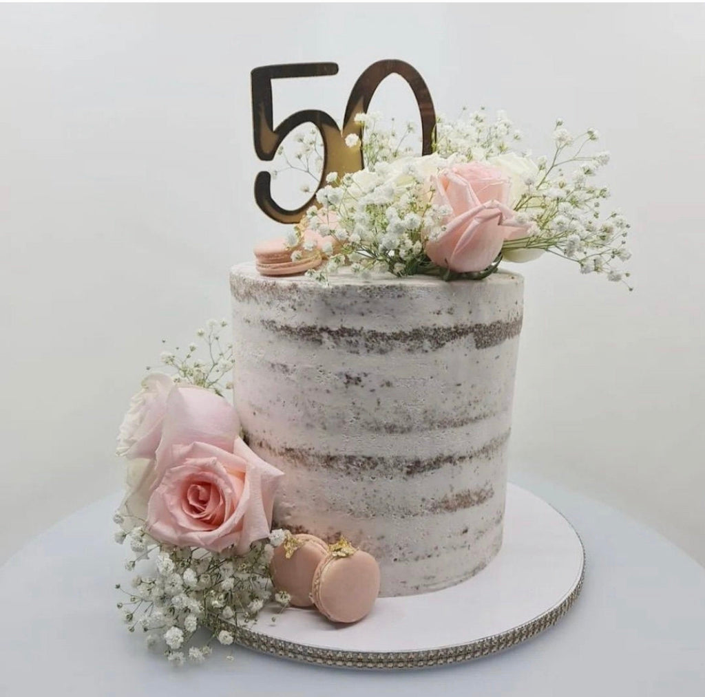 50 Number Mirrored Acrylic Cake Topper