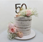 50 Number Mirrored Acrylic Cake Topper