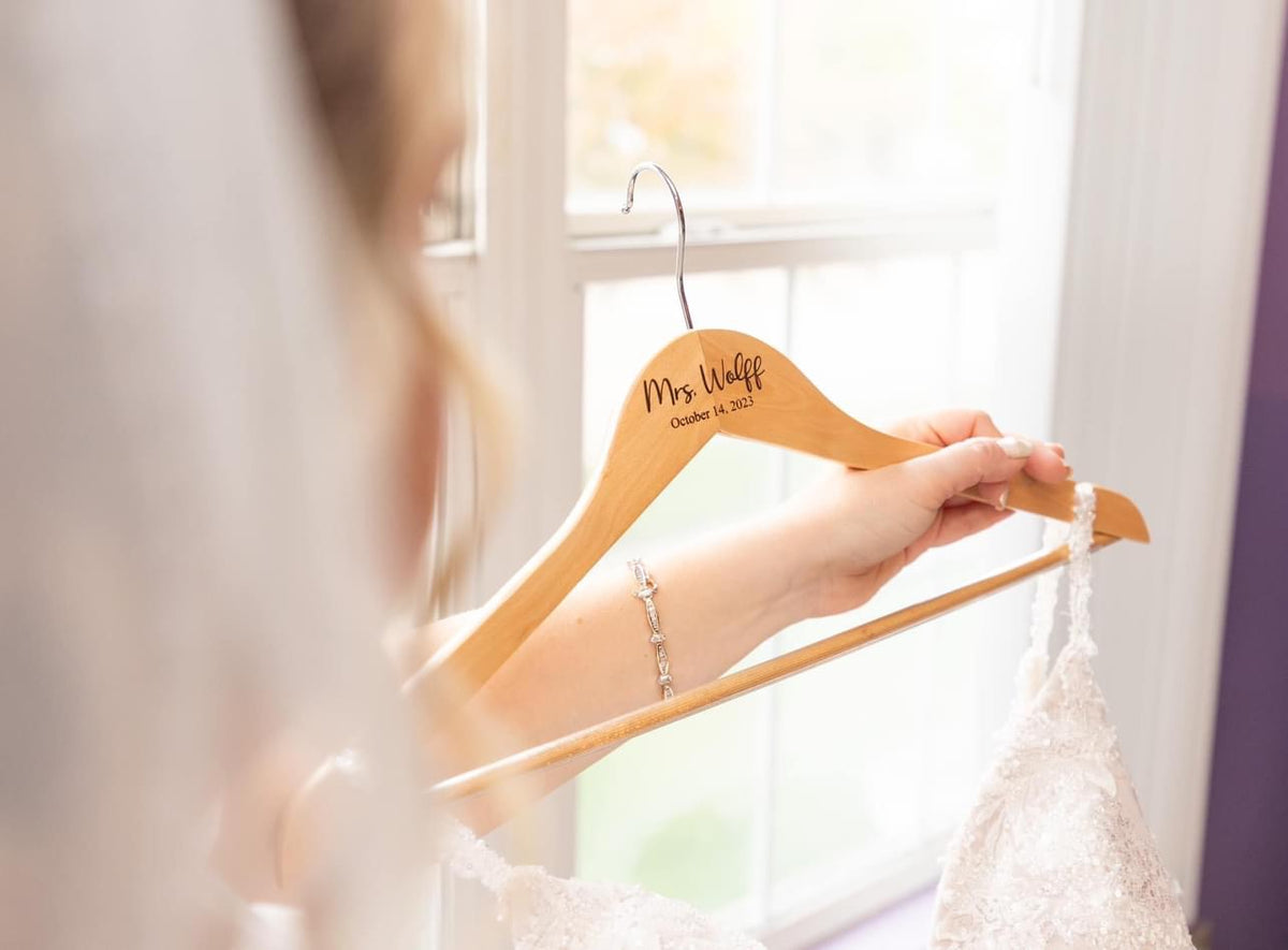 Bridal Party Wood Hangers Custom Personalized