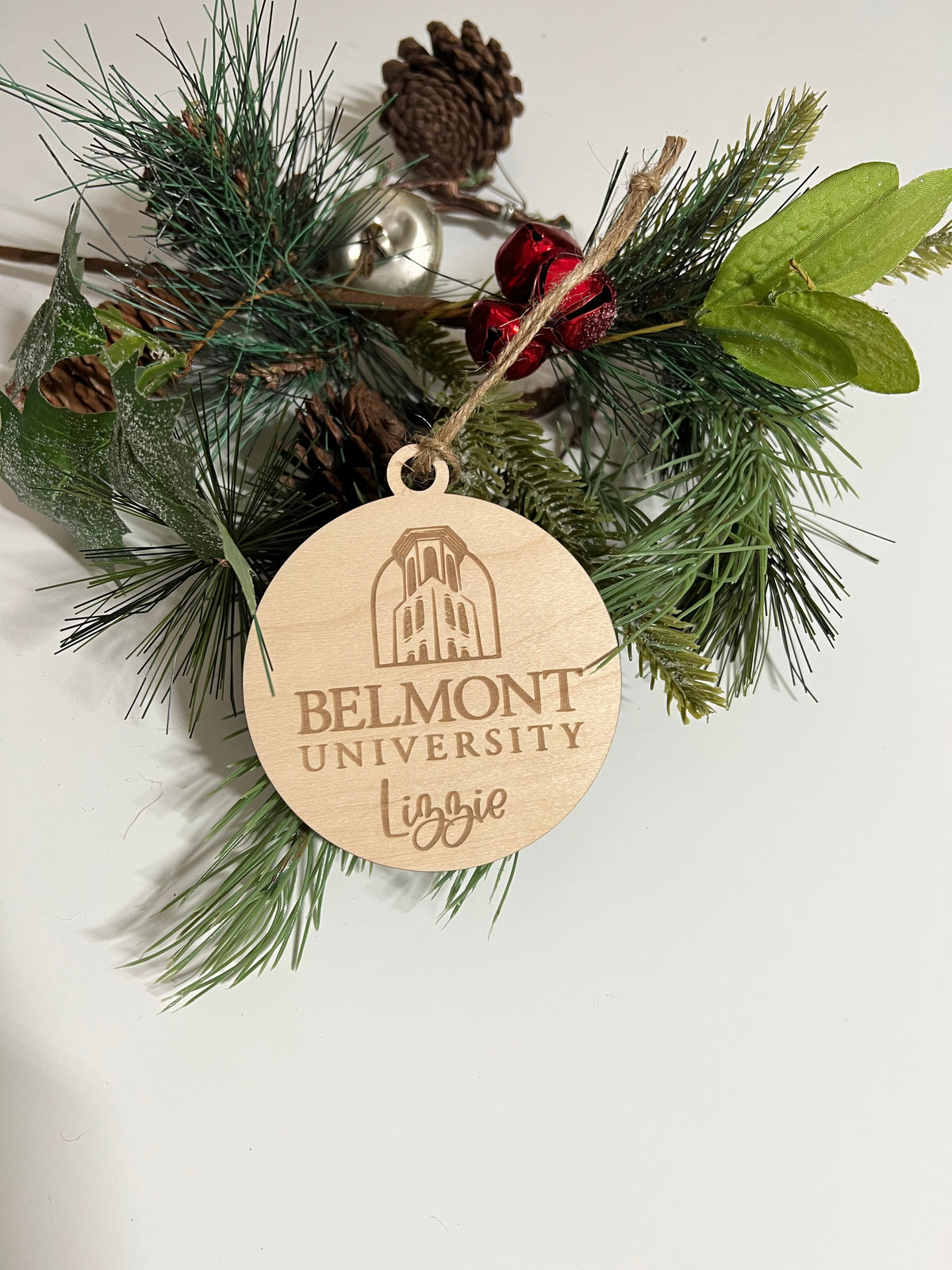 School Logo Christmas Ornament Engraved or 2 layer Personalized