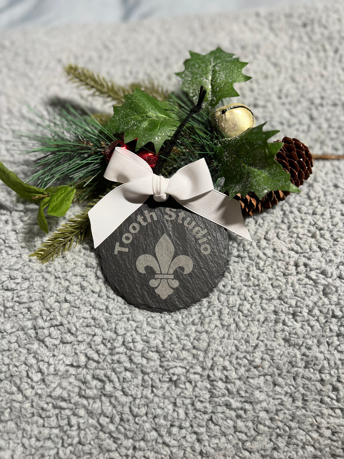 Custom High school Logo slate ornament keepsake gift