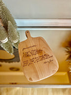 Custom handwritten personalized engraved recipe board one sided Short card