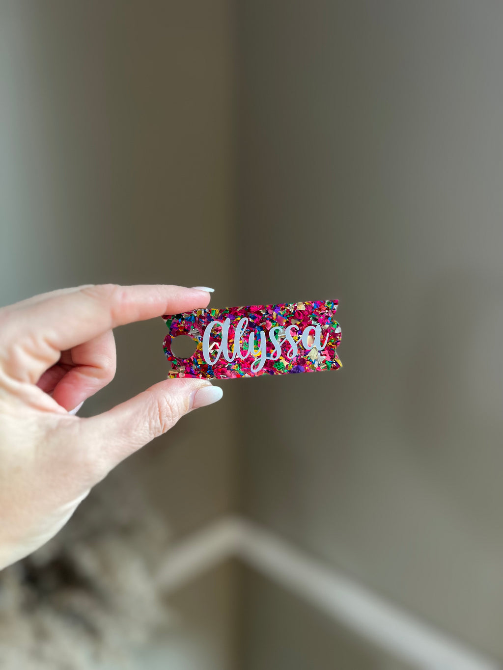 Enchanted Chunky Glitter Acrylic Name Plates for Stanley Cups Choose 30oz or 40oz.