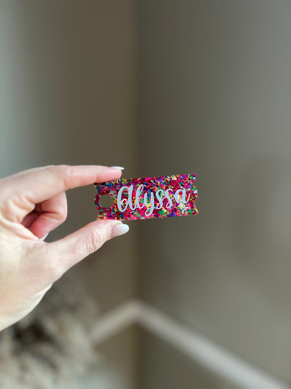 Enchanted Chunky Glitter Acrylic Name Plates for Stanley Cups Choose 30oz or 40oz.