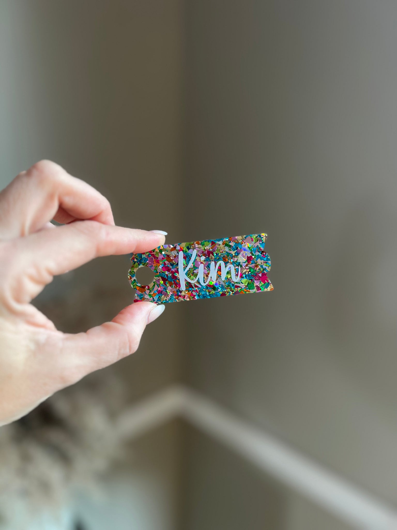 Bella Chunky Glitter Acrylic Name Plates for Stanley Cups Choose 30oz or 40oz.