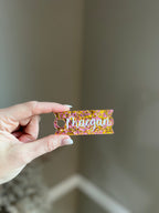 Light PInk and Gold Chunky Glitter Acrylic Stanley Name Topper