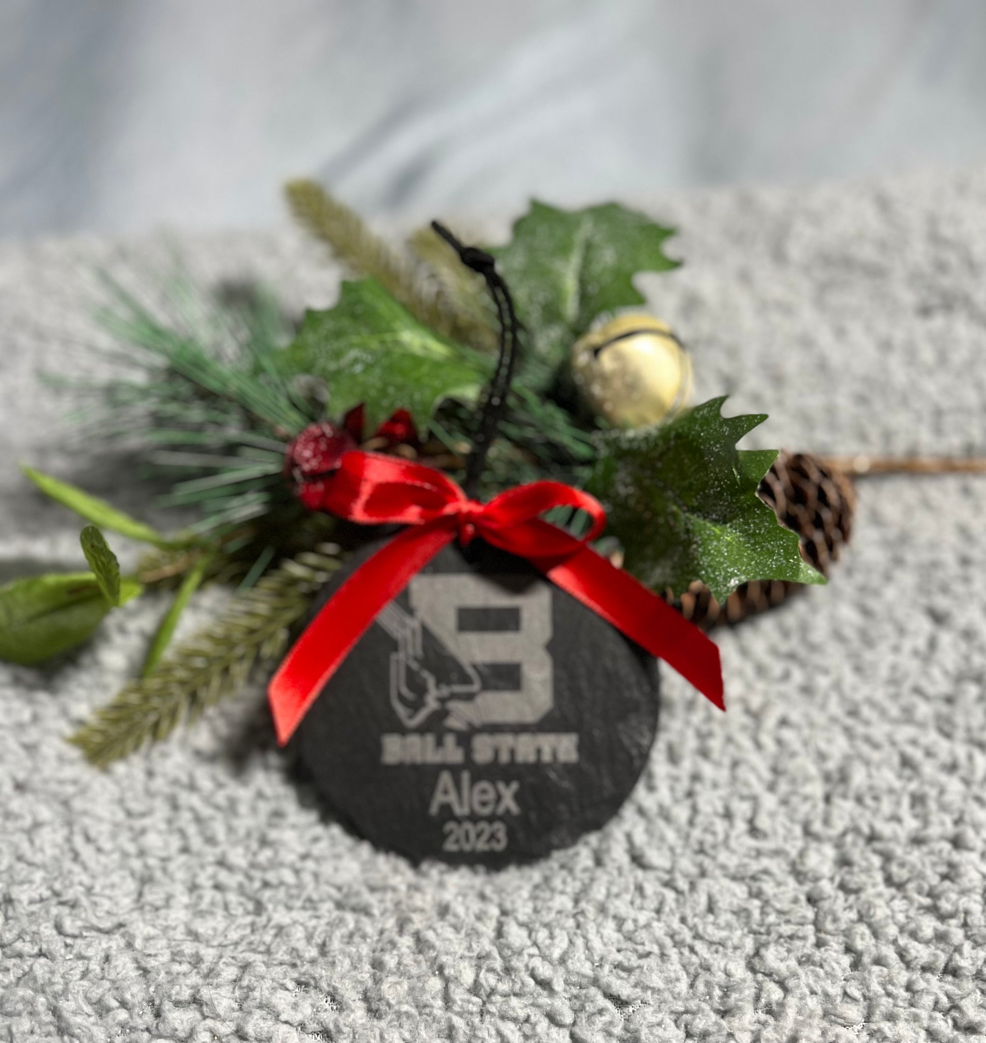 Custom College slate ornament keepsake gift