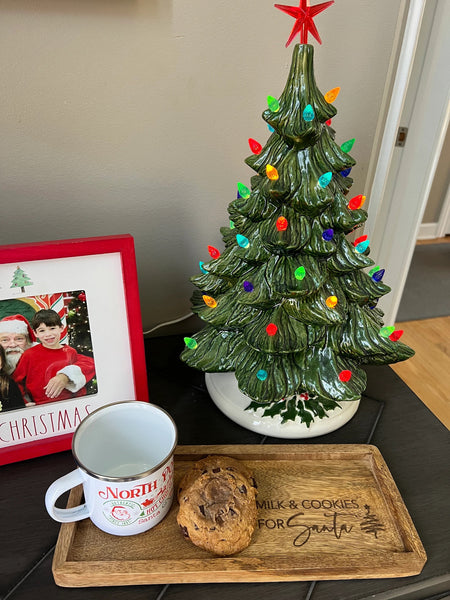 Milk and Cookies for Santa Tray and Santa Cup