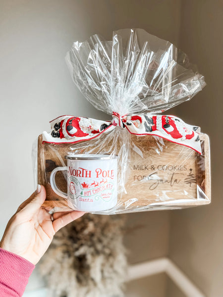 Milk and Cookies for Santa Tray and Santa Cup