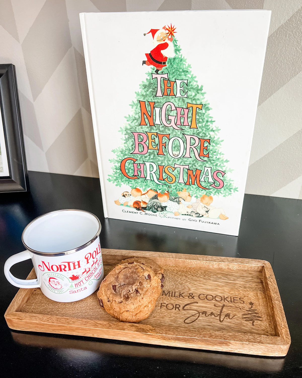 Milk and Cookies for Santa Tray and Santa Cup
