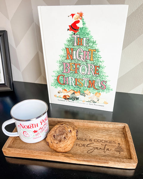 Milk and Cookies for Santa Tray and Santa Cup