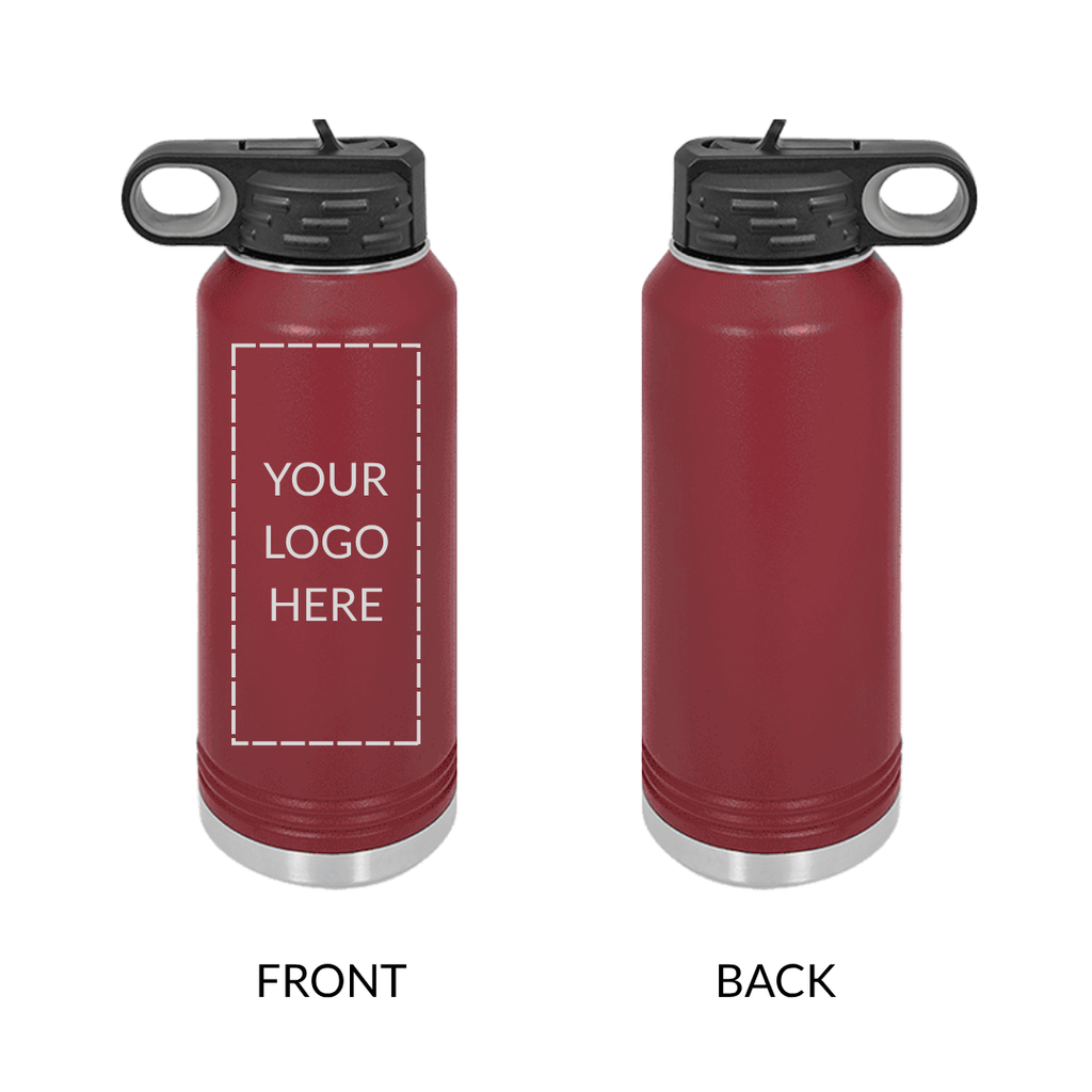 Personalized School Logo Water Bottle | 32 oz Engraved